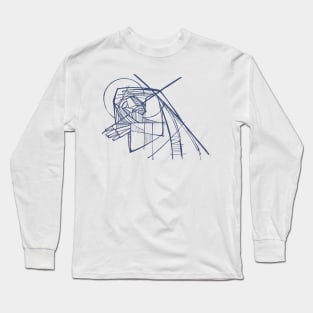 Jesus Christ at his Passion carrying the cross Long Sleeve T-Shirt